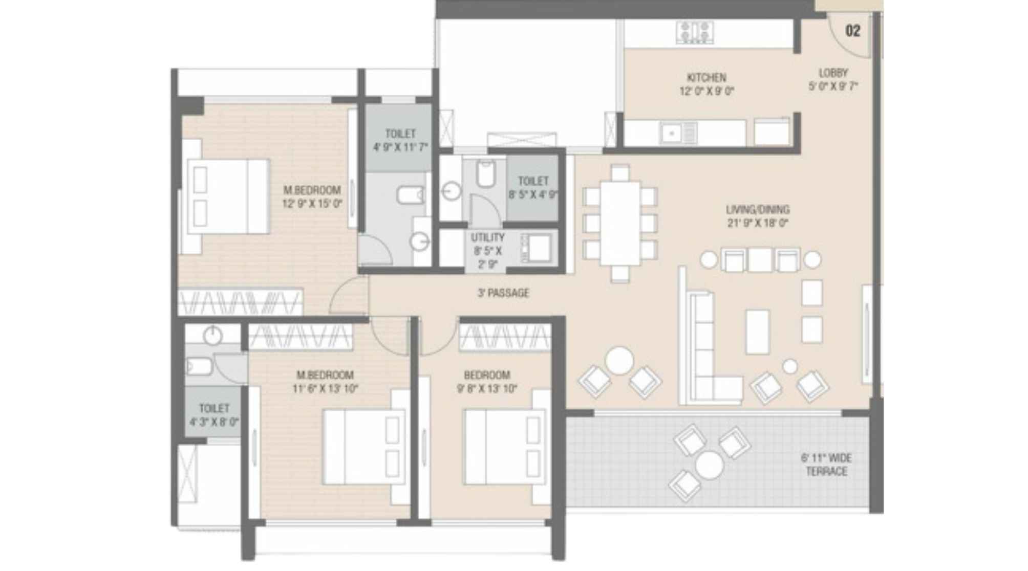 Satyam-Altura-Floor-Plan-3-BHK-1445-sqft